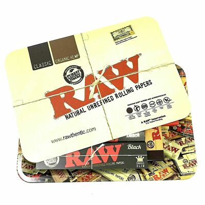 Raw Tray Kit Geschenkset Classic Bio Hanf, Tipps UK LAGER - Raw Geschenkbox