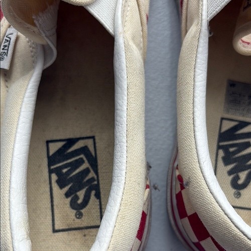 Vans women's Red Checkered Slip-On Shoes - Picture 5 of 6