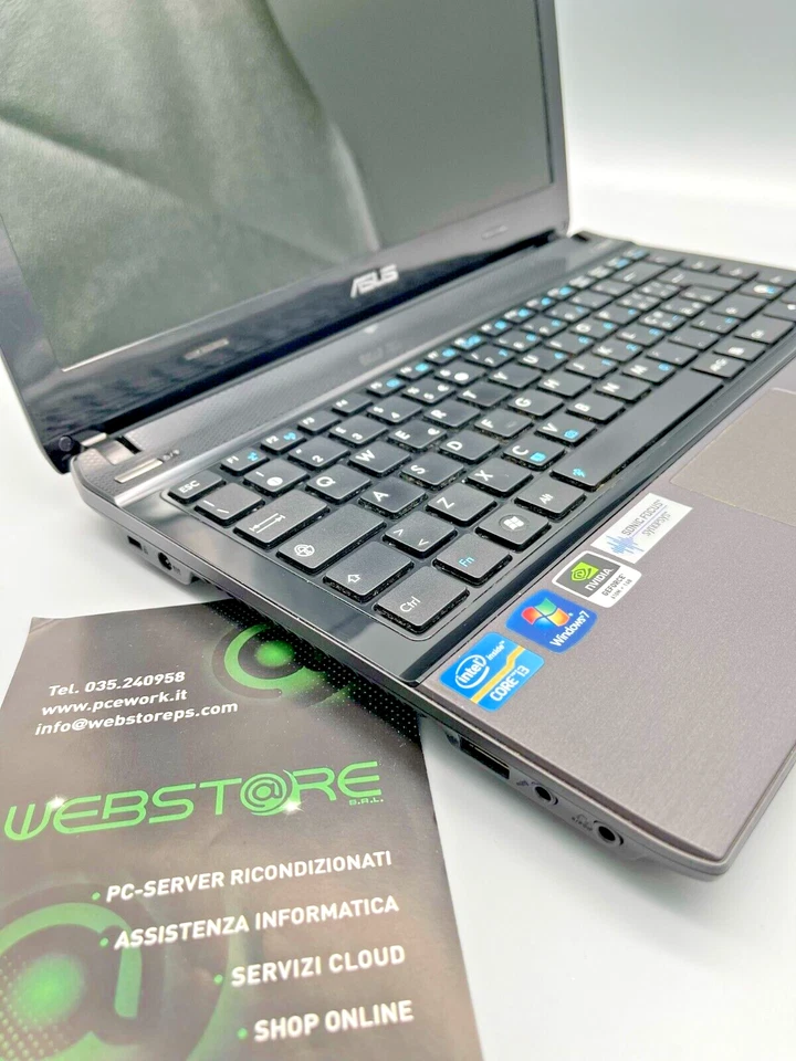 ASUS NOTEBOOK U31SG i3-2350M 8GB RAM 180GB SSD 13,3" HD WINDOWS 10 FATTURA - Imagen 3 de 4