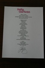 Reproduction setlist signée Kelly Clarkson 2019