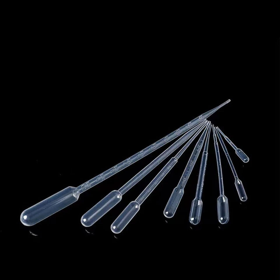 100/200Pcs Plastic Transparent Transfer Pipettes Disposable Eye Dropper 0.2-10ml - Image 4 of 4