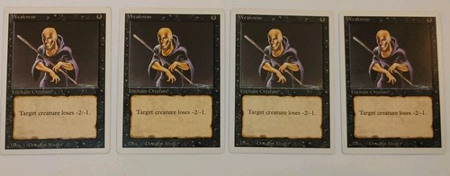 1993 3rd Edition Magic The Gathering BLACK (16) UNHOLY STRENGTH w/ PENTAGRAM - Picture 3 of 5