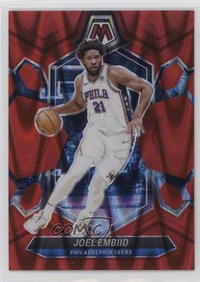 2023-24 Panini Mosaic Red Seismic Prizm 160/299 Joel Embiid #170 19wa