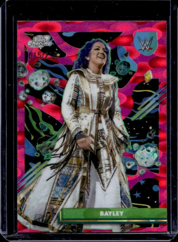 2026 Topps Cosmic Chrome WWE Bayley Magenta Cosmos Refractor #/299
