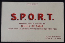 Buvard SPORT Tennis de table