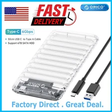 ORICO 2.5in Hard Drive Enclosure USB C to SATAIII 6Gbps External Hard Drive Case