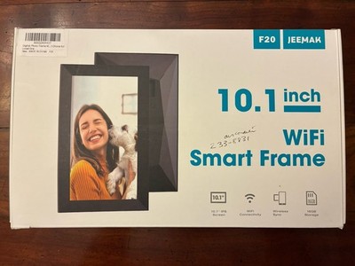 Jeemak F20 10.1'' Smart WiFi Digital Picture Frame 16GB HD IPS Touch Screen Black