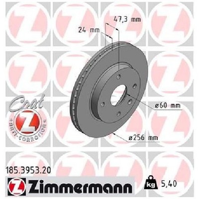 2x Bremsscheibe für Chevrolet Nubira 1.4 1.6 1.8 2.0 05 bis 11 Zimmermann LDA