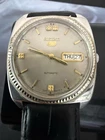 Vintage Seiko 5 6309-602A Automatic Cushion Case Watch Jan 1980 Gilt Dial RUNS