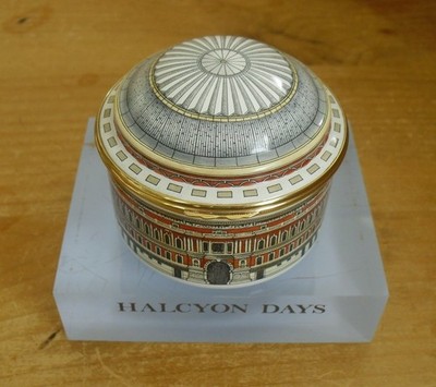 Halcyon Days ''Rule Britannia'' Royal Albert Hall Emaille Spieluhr - 3'' (7,75 cm)