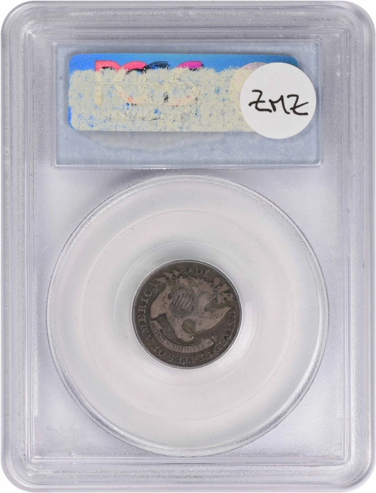 Серебряная монета номиналом 10 центов 1829 с изображением бюста маленькая VG10 PCGS - Изображение 2 из 2