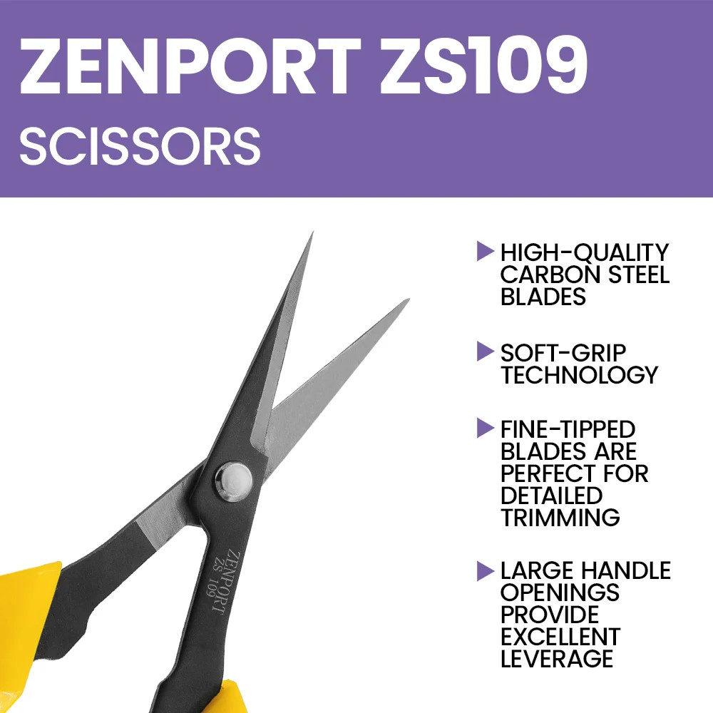 Zenport ZS109 Garden Scissors for Fruit, Grapes and Trimming, 6.5-Inch - 3 Pack
