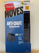 Hanes Moves X-Temp Men's Size Large Boxer Briefs Total Support Pouch Comfort NWT