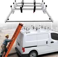 Steel Roof Ladder Rack w/ Rear Roller Fit Nissan NV200 Chevy City Express 800lbs