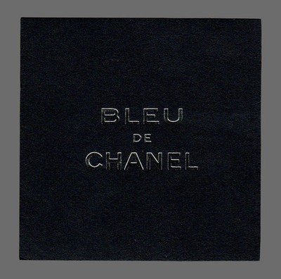Werbekarte - Chanel Blue beidseitig Asien Silberzeichen