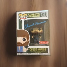 Funko Pop! Chuck Norris #673 Target Exclusive Autographed Beckett coa No Reserve