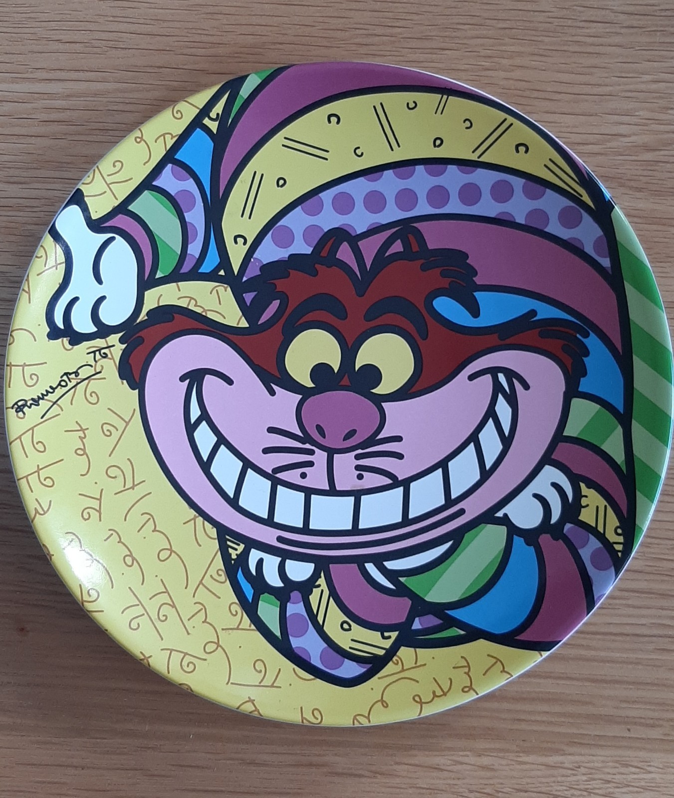 Britto Disney Cheshire Cat Decorative Plate 2011 by Romero