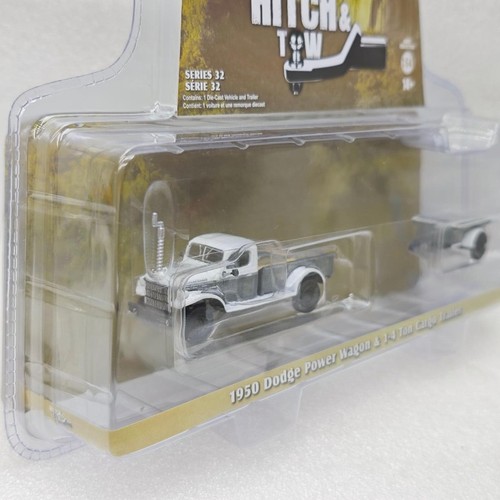 Greenlight 1:64 1950 Dodge Power Wagon 1-4 Ton Cargo Trailer Chase Varnish Set - Picture 3 of 4
