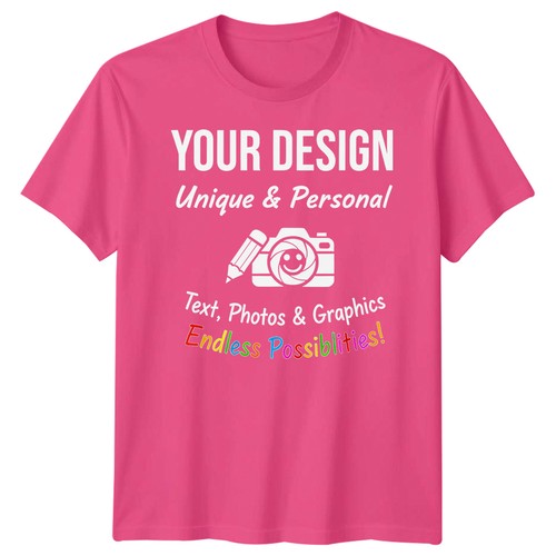 Personalised T Shirts Mens Womens Kids UK Any Text And Photo Custom Design Tee - Picture 11 of 21