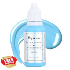 Mysense Light Blue Face Body Paint 0.6oz Water Based Washable