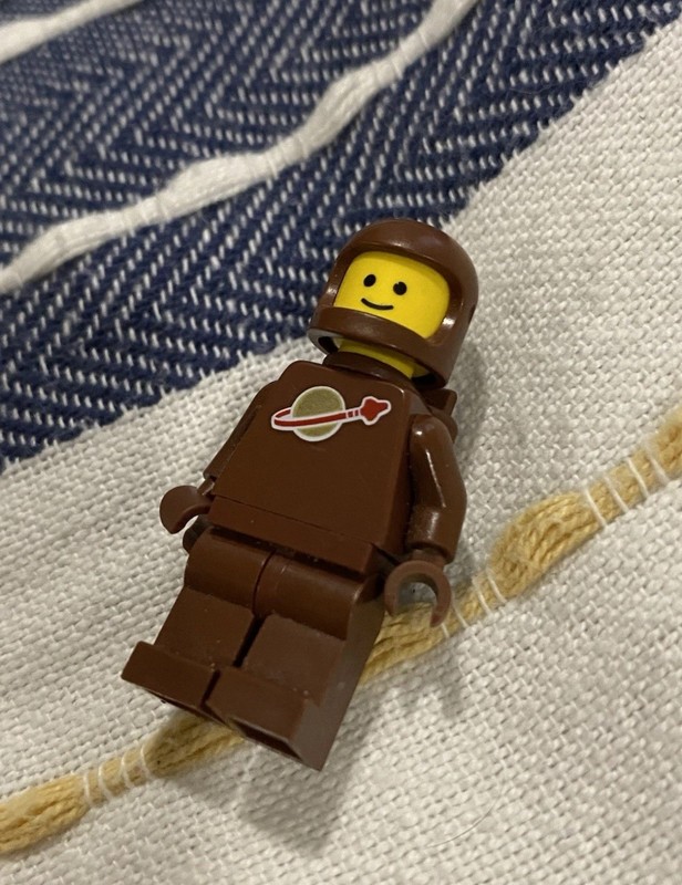 LEGO Classic Spaceman Brown Nougat W/ Custom Helmet & Air Tank