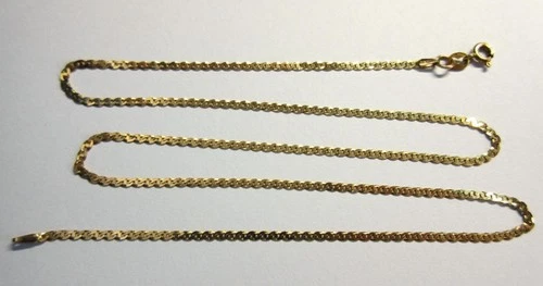 Vintage Italian 9ct, 9K GOLD 20" long ANCHOR, Mariner LINK NECKLACE, CHAIN