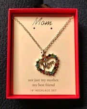 18" MOM Necklace Boxed Set Missing Earrings 