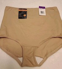 NWT BALI Beige TUMMY SOLUTIONS Women's Brief; Style DFX037; Sz 2XL