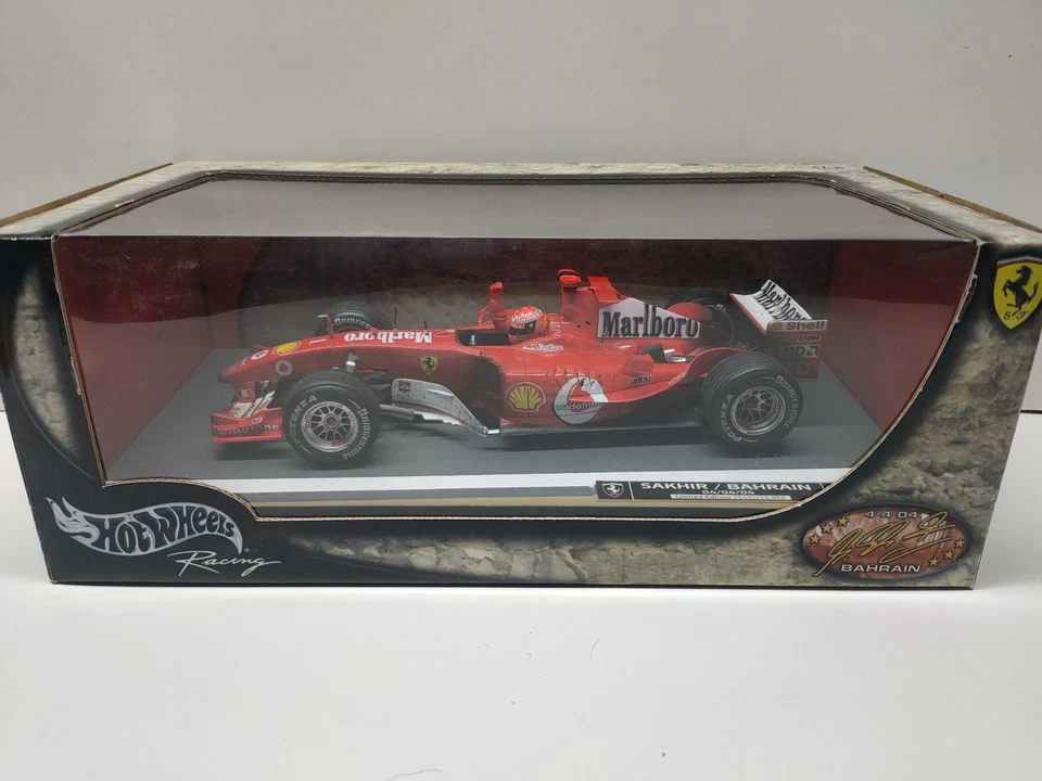 Ferrari F2004 Schumacher Bahrain GP 2004 WC 1/18 F1 Hotwheels - Photo 2/4