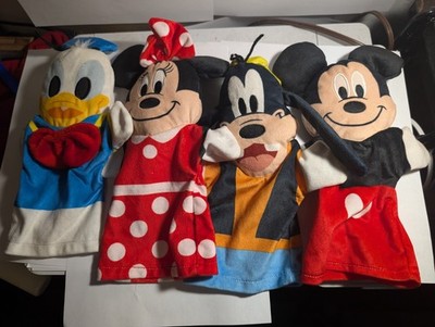 Disney Baby Mickey Mouse Hand Puppets Goofy Minnie Donald Set Of 4 Melissa Doug