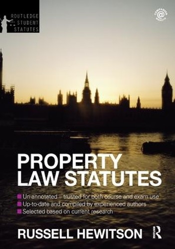 Property Law Statutes 2012-2013 - 9781138461192