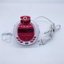 Metronic 477022 MP3-USB-Projektions-Radiowecker für Kinder – Weiß/Lila