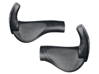 Ergon Lenkergriff GP2-L mit Bar Ends Grösse: L | schwarz / grau | Rubber / Kunst