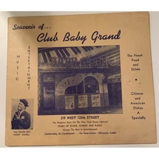 1950's CLUB BABY GRAND Souvenir 10.5 x 9.5 New York