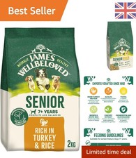 Hypoallergenic Dry Dog Food for Seniors - Turkey and Rice 2 kg, Digestive Care 7.50 per kilo