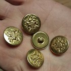 5 Vtg MILITARY Coat Of Arms Crest Buttons  — photo 1