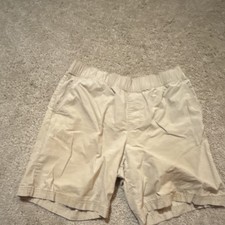 Columbia Boy s Beige Chino Shorts Cotton Elastic Waist Pockets Outdoor Casual