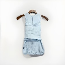 Halo Sleep Sack Swaddle Small 3-6M Baby Blue Cotton Zip Up