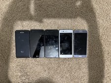 Lot of 5 Older Android Smartphones LG Samsung Kyocera Various Models As-Is