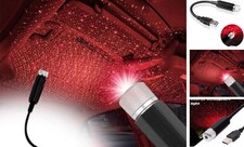 1Pc Red Wall Sconce with Red Light, Mini Led Projection Lamp Star Night, USB