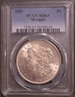 1921 Morgan Silver Dollar PCGS MS63