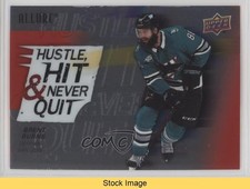 2021-22 Upper Deck Allure Hustle Hit & Never Quit Brent Burns #HH-10 READ 3yd