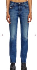 Diesel Lowky Low Rise Straight Denim Jeans Women Size 29x32 Wash 008SR Stretch