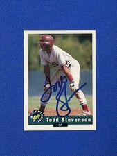 1992 CLASSIC GAMES #19 Todd Steverson BLUE JAYS SIGNED AUTOGRAPH AUTO NN