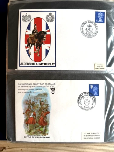 72 x 1970's British Army Uniforms and other First Day Covers Collection + Album