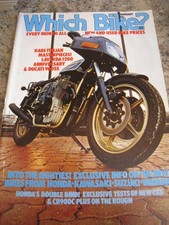 WHICH BIKE? FEB 1980 LAVERDA 1200 DUCATI 900SS HONDA KAWASAKI SUZUKI YAMAHA