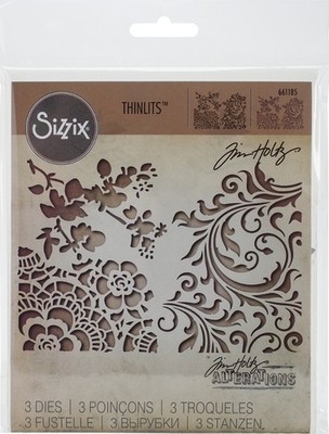 Tim Holtz Alterations - Sizzix Thinlits Matrizenset 661185 Mixed Media 3-teilig nicht mehr im Handel erhältlich 