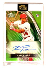 45/99  2024 TOPPS CHROME BLACK BASEBALL.  KYREN PARIS  Auto.  Green Refractor RC