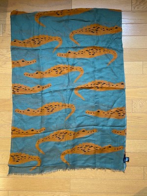 Drakes × ANATOMICA Limited Edition Crocodile Pattern Scarf