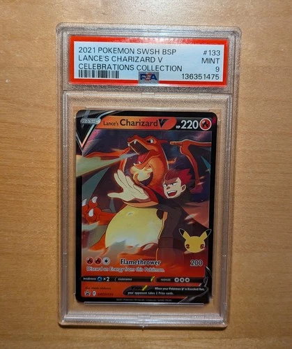 Lance's Charizard SwSh133 Black Star Promo Celebration's Collection PSA 9